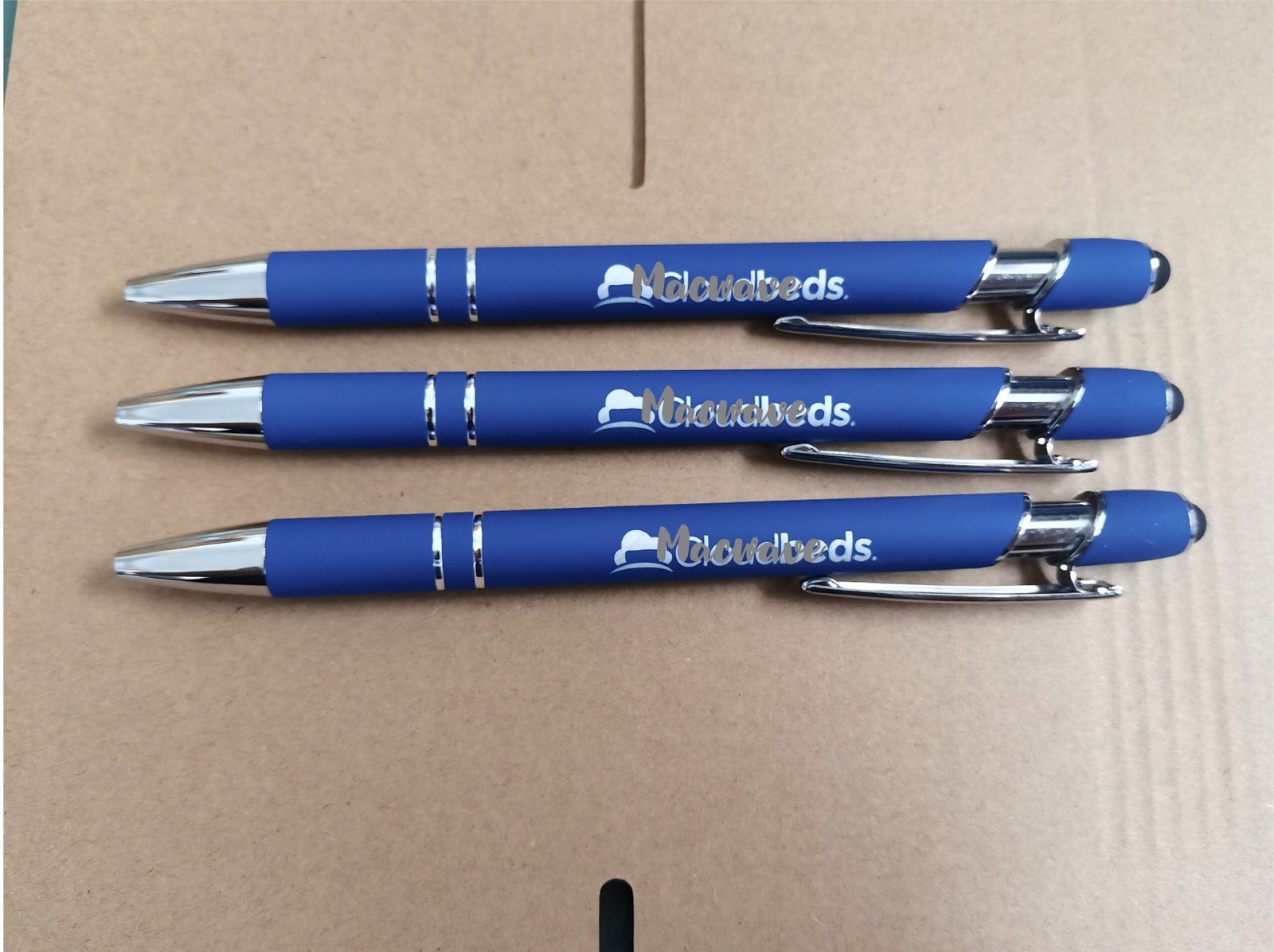 Custom promotional pen with laser logo